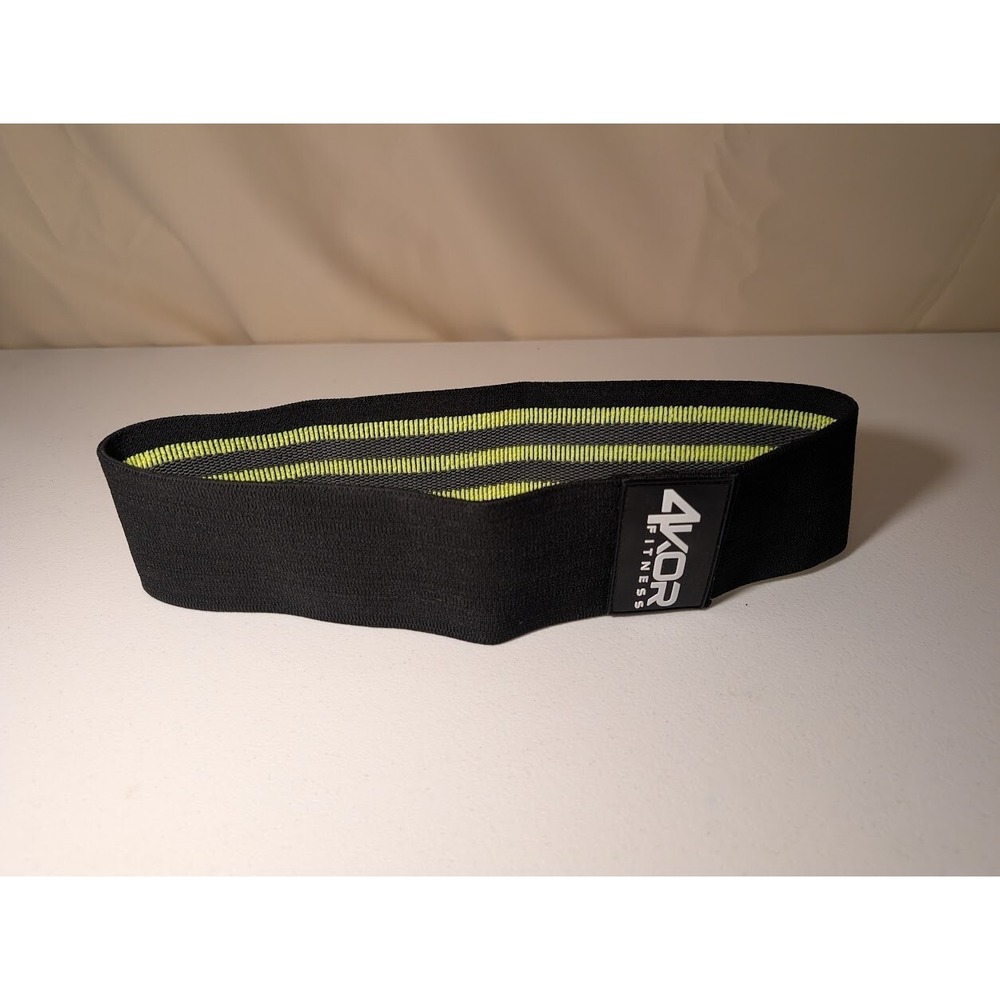4KOR Fitness Resistance Band Large Heavy Duty Glute Hip Band Black/Yellow - Picture 1 of 2